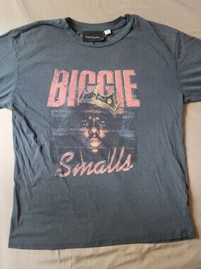 Topshop Biggie Smalls Graphic Tee in Charcoal